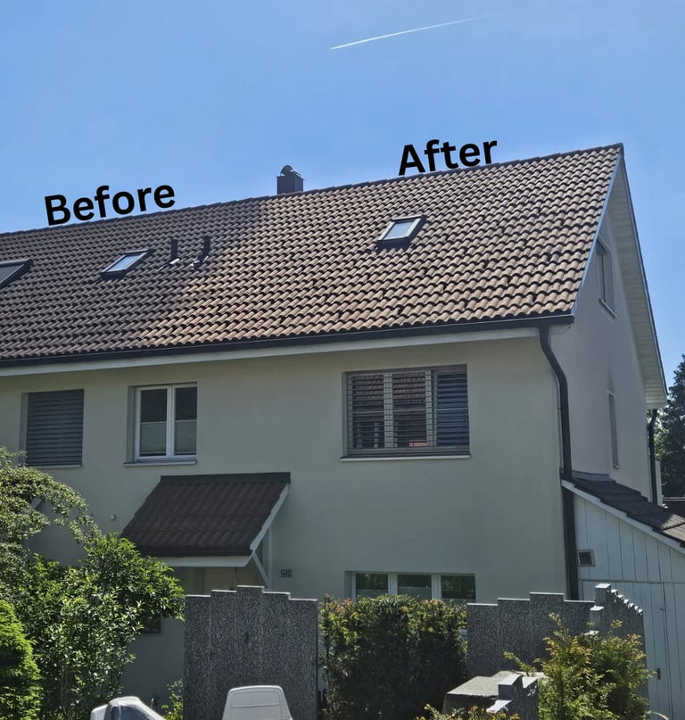 House before after cleaning side-to-side
