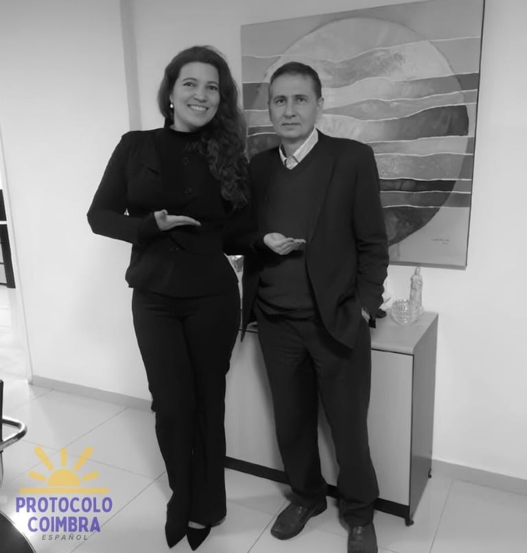 La administradora en consulta médica con el Dr. Cícero Coimbra.