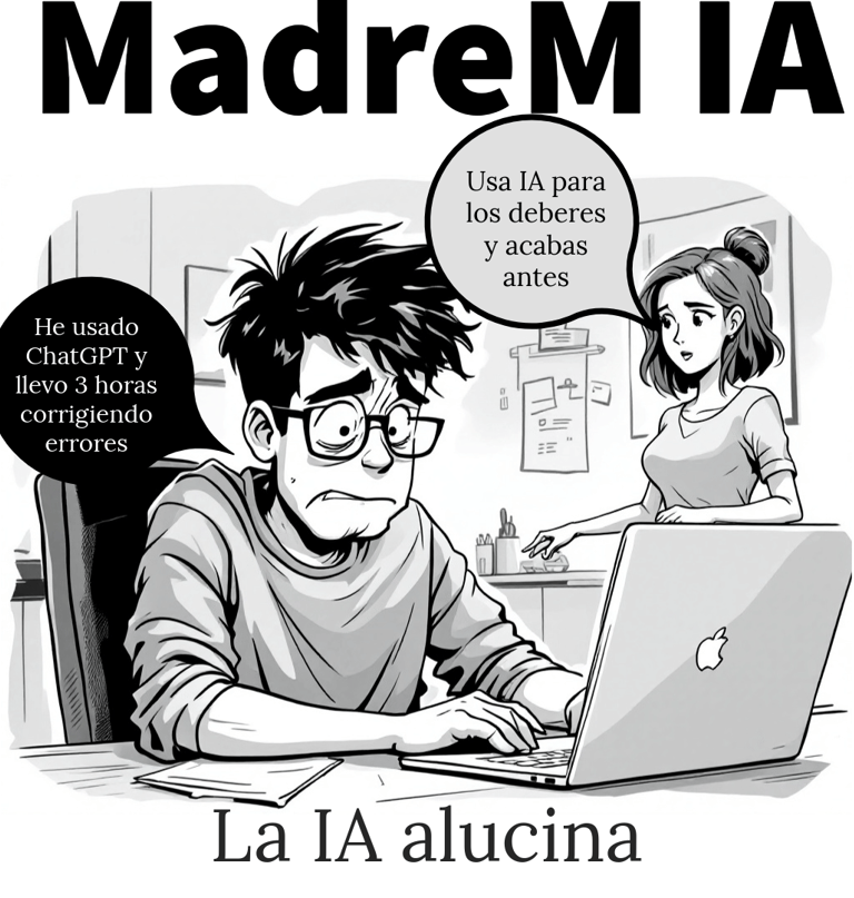 Un adolescente está agobiado frente a su ordenador corrigiendo las alucinaciones que ChatGPT ha incluido en su deberes.