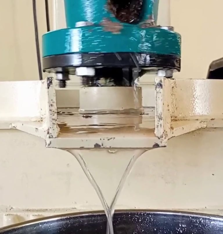 Cold pressed coconut oil extraction process at Tamilamuthu oil mill Pollachi