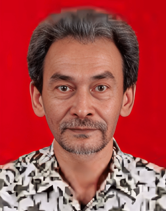 a man with a mustache and a mustache on his head