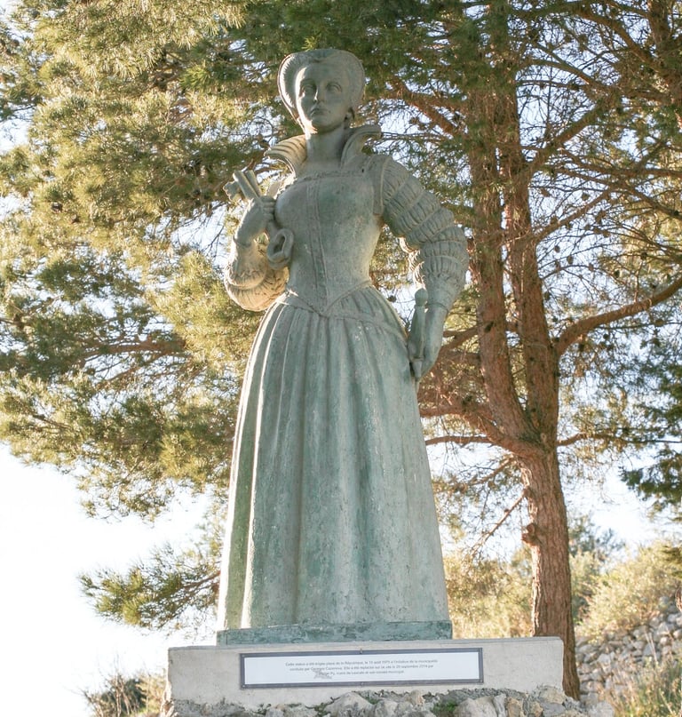 statue de Cézelly au château de Leucate
