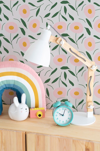 Papier peint fleurs fabriqué en France Anatole Designs