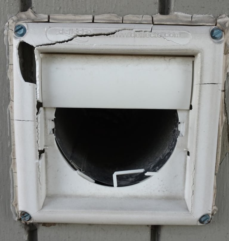 Replace exterior wall vent cover on Bonita Beach