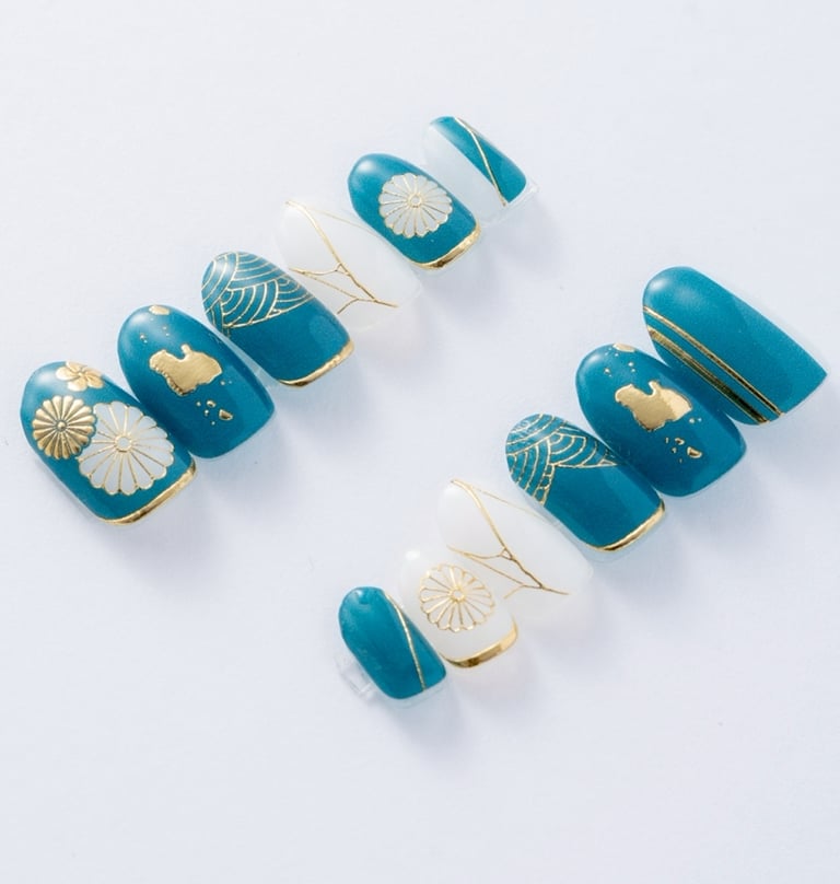 水天一色のネイルチップ