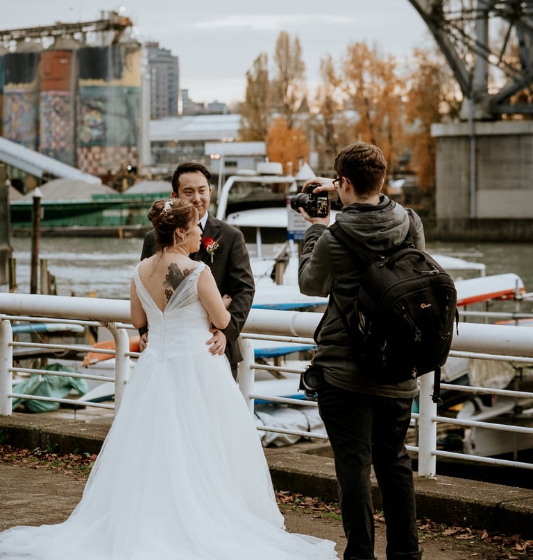 Vancouver wedding photographer BTS