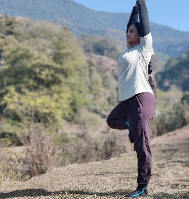 Vrikshasana among the Mountains!
