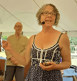 Claire leading Harmony 303 Community Choir