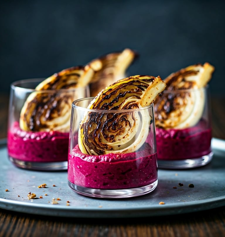 Charred Cabbage on Mousse