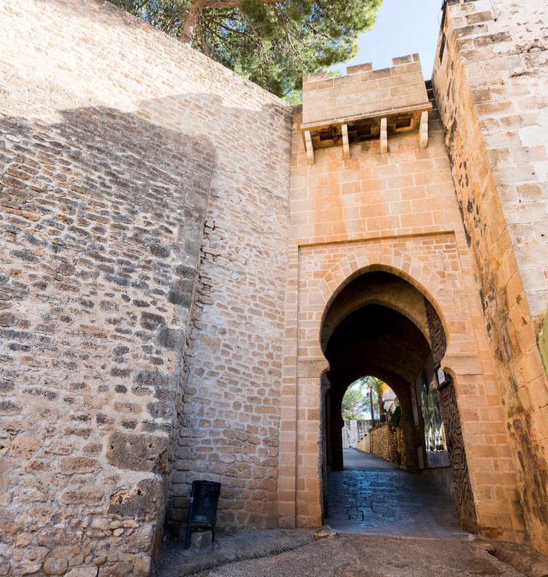 entrada al castillo de Denia