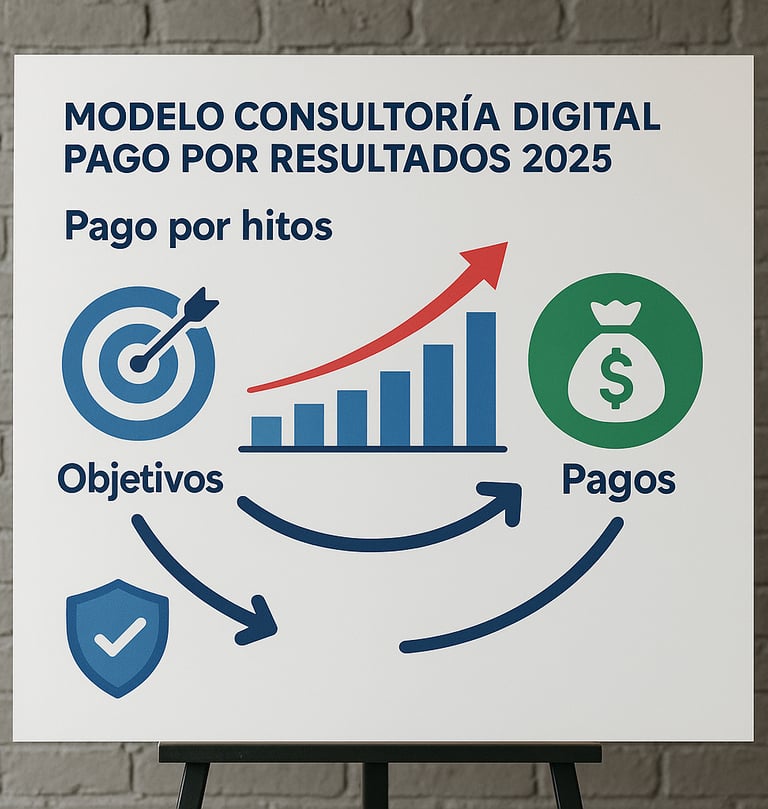 Modelo innovador de consultoría digital pago resultados solo por objetivos cumplidos