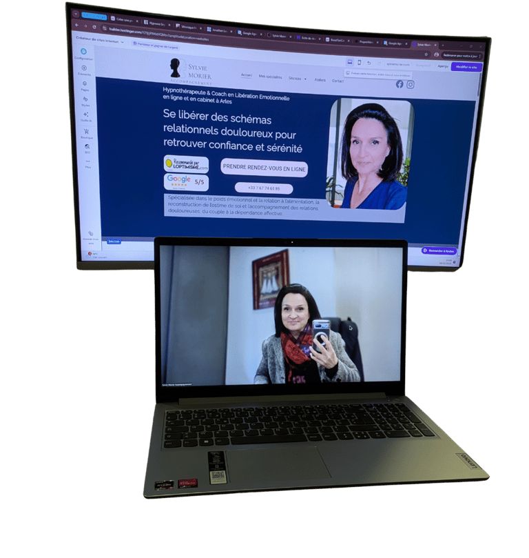 séance visio double écrans