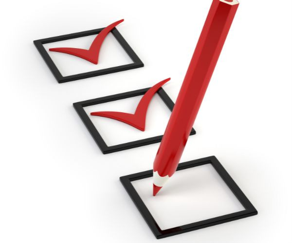red check marks