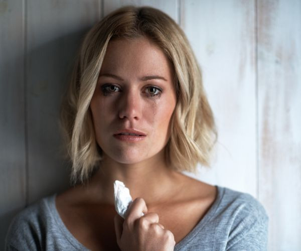 woman crying