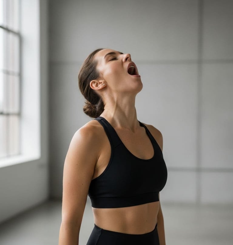a woman in a black bra top and black bra top
