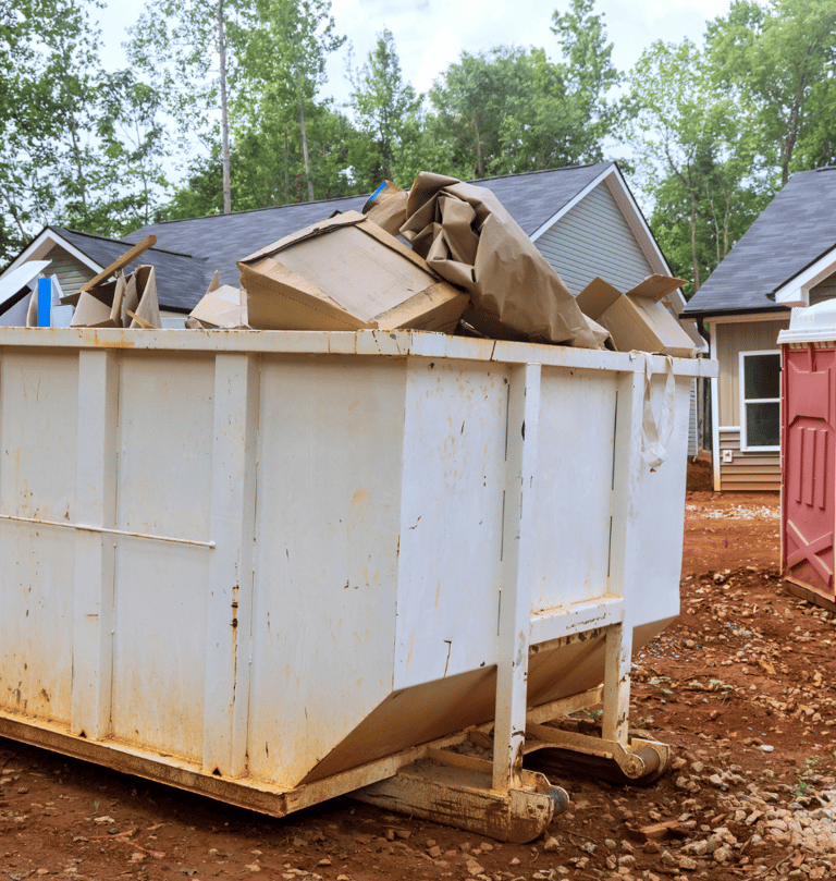 A house renovation debris cleanup in Houston