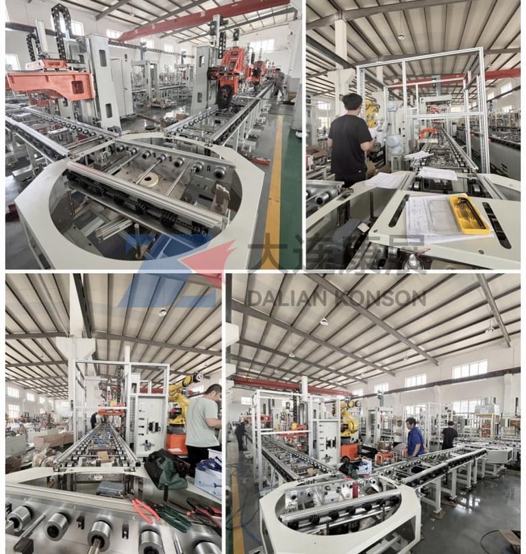 Fully automated final drive assembly line in calibration phase