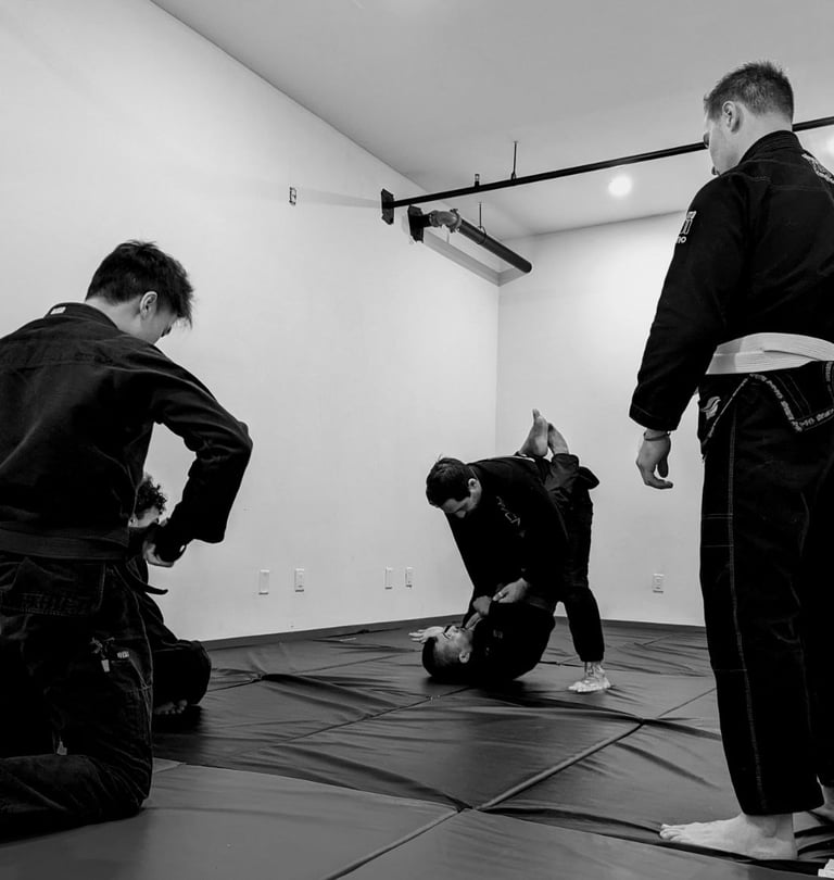 Coach Chris Teaching the all levels class at mundo bjj acacemy