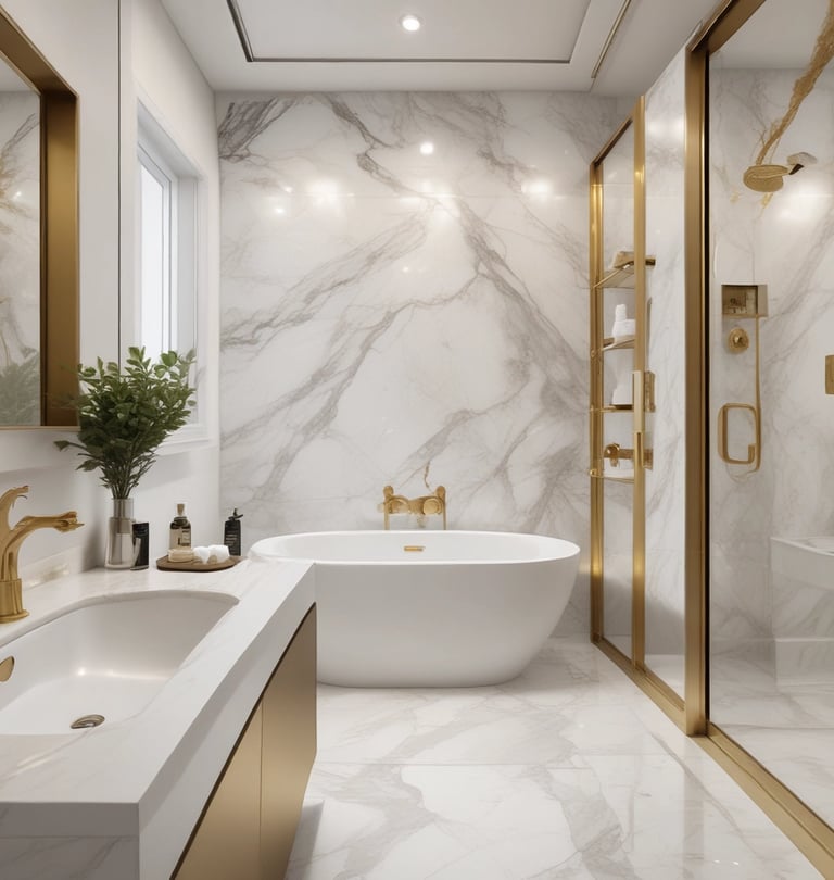 A sleek kitchen setup with modern appliances and elegant dark green accents.