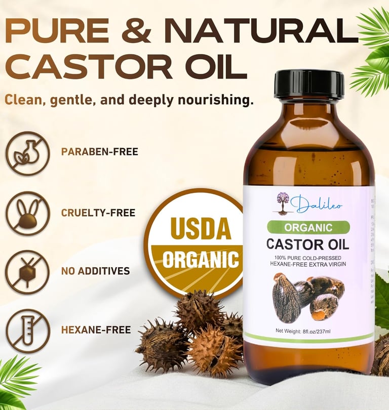 Dalileo organic castor oil pack kit with wrap and straps