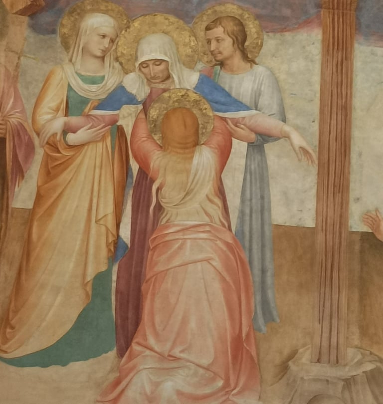 A touching scene from 'The Crucifixion.'