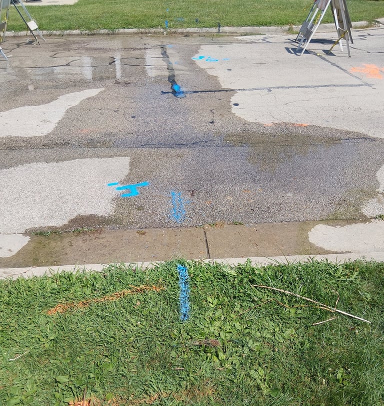 Leak found in road using FCS DXMic Pro