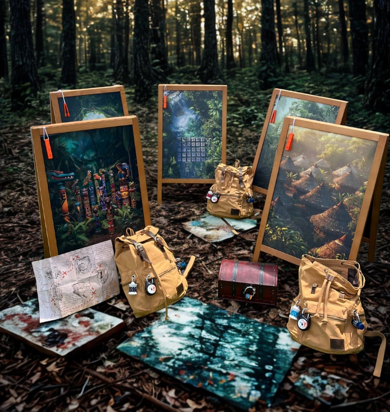 Jeu de piste transportable explorateur