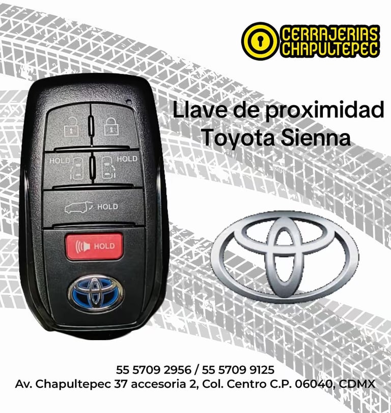 Llave de Proximidad Toyota Sienna FCC ID: HYQ14ADR