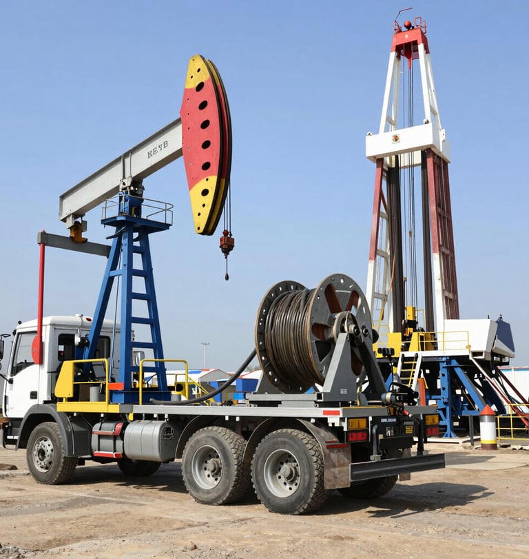 Close-up of hands assembling a prototype device used in oil extraction.