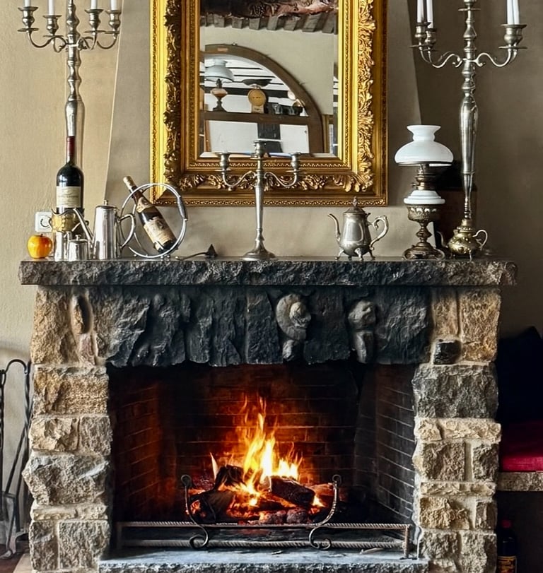 offenes Feuer im restaurant in marktbreit