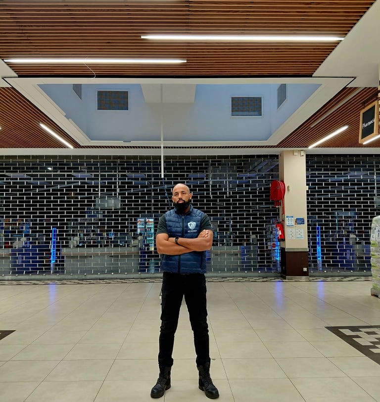 memebre de SEYF sécurité gardiennage survaillance de centre commerciaux à REnnes en Bretagne