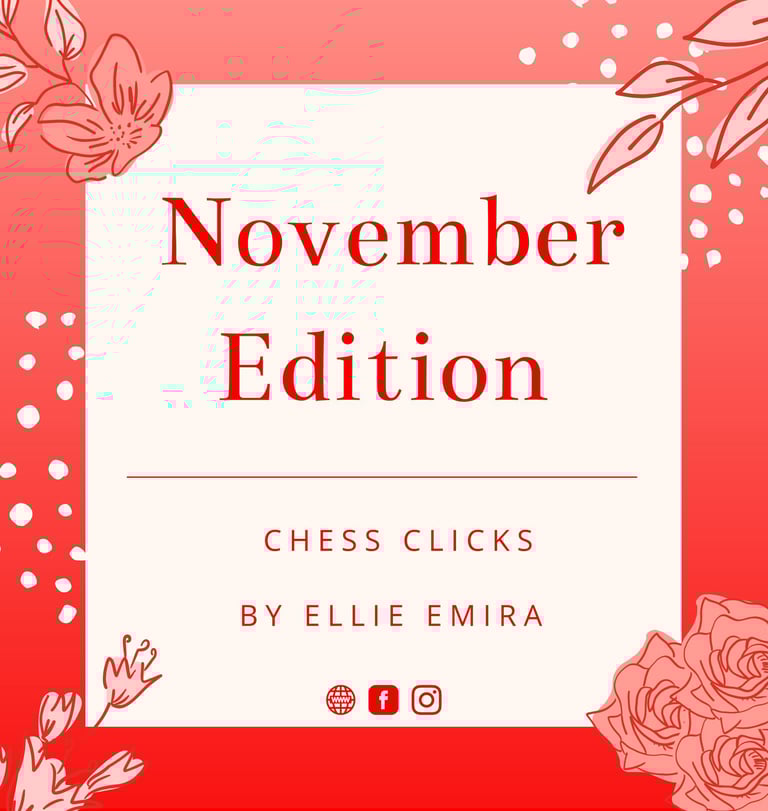 Edition by Chess Clicks Ellie Emira. Chess tournaments. International Chess Competition. Catur