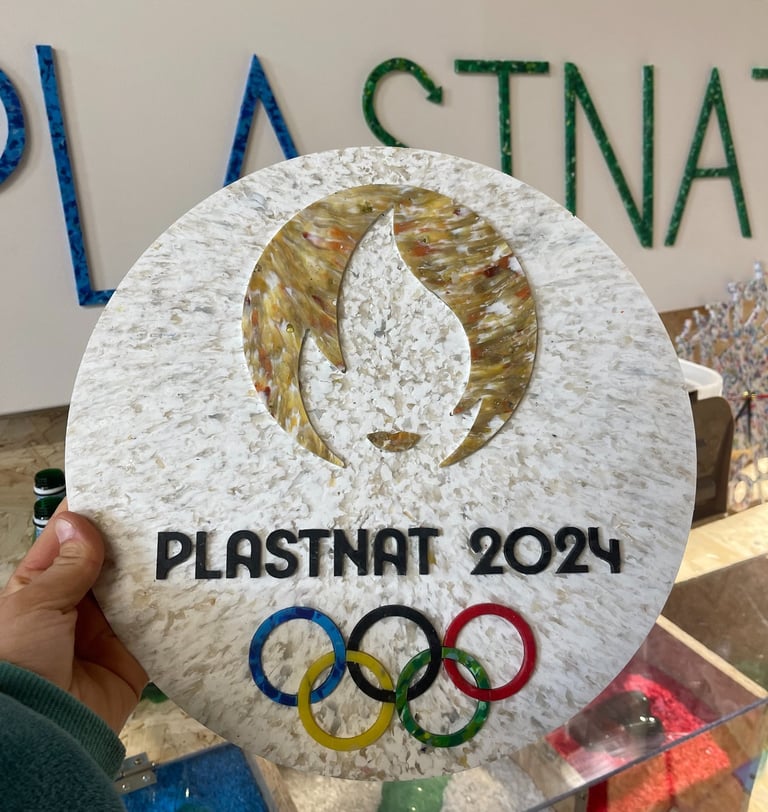 trophée personnalisé, plastnat, JO 2024