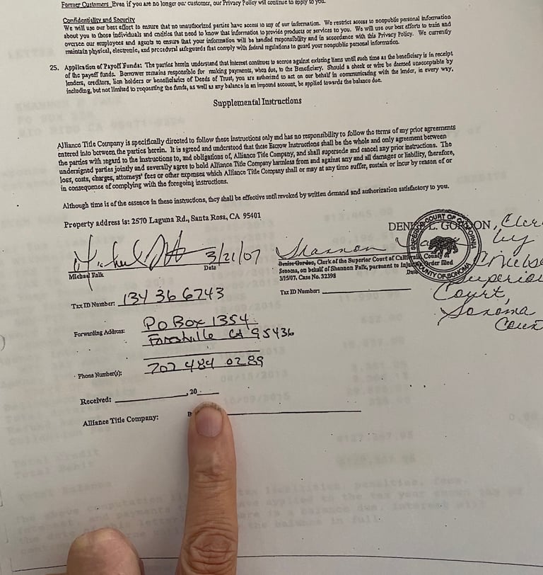 Willitts Friendly Sonoma County Judges will lie for Michael Falk