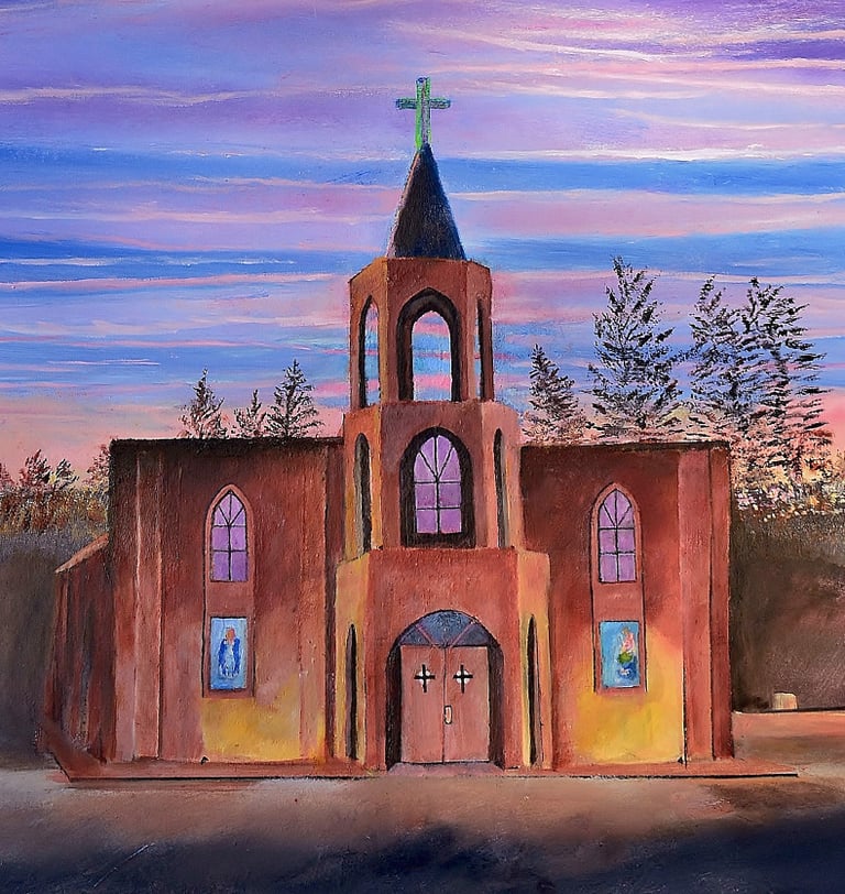Magenta Evening by New Mexico Artist John Dick-Peddie