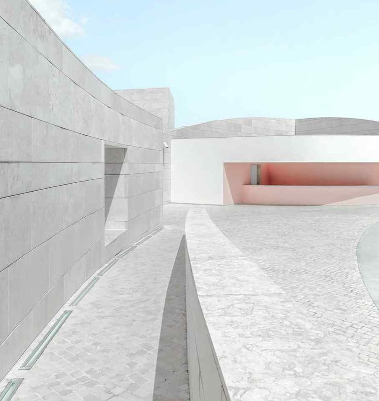 Beautiful Concrete show case showing decorative, stamped and Cut concrete