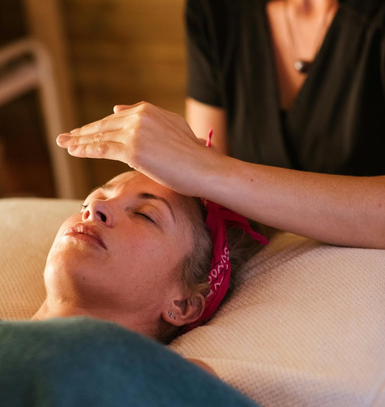 An image of a woman receiving Healing Energy Therapies / Energy Healing Therapies.