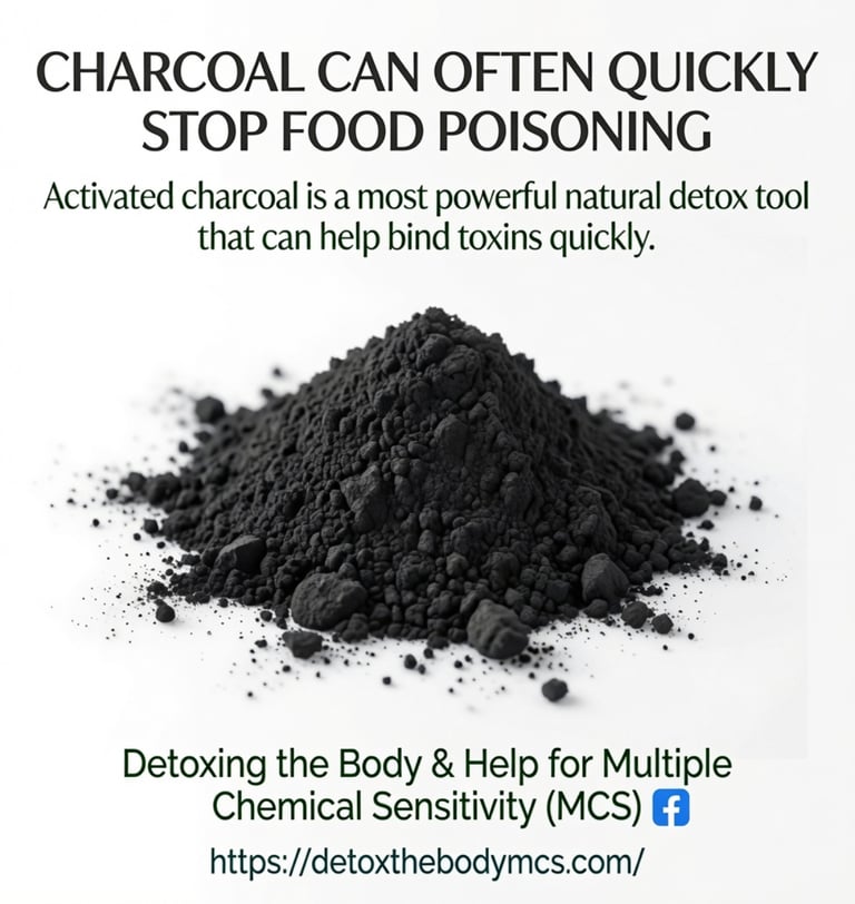 Detox & help me activated charcoal for food poisoning
