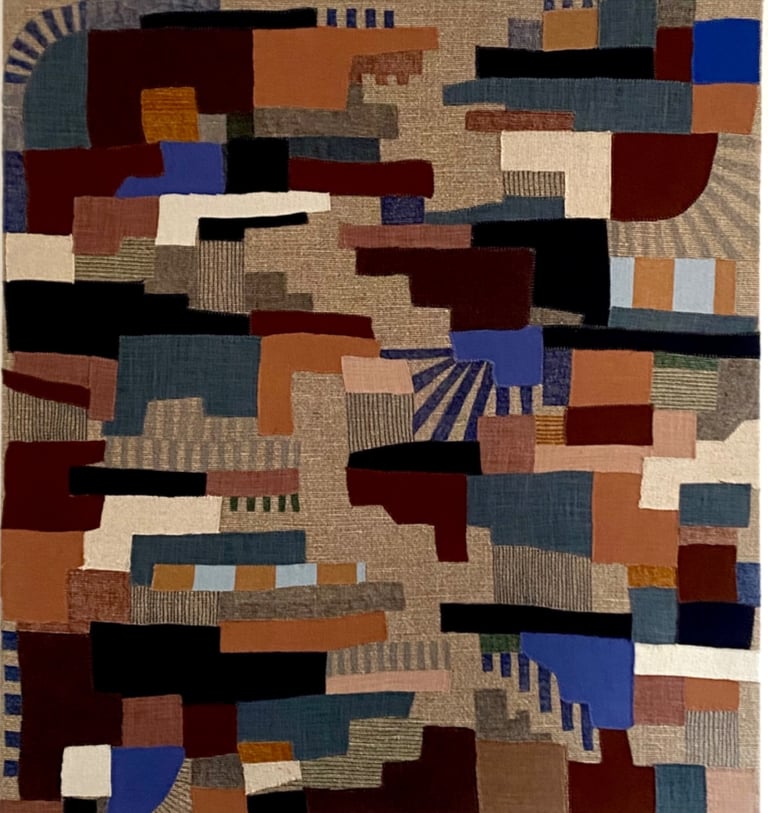 peinture textile abstraite grand format