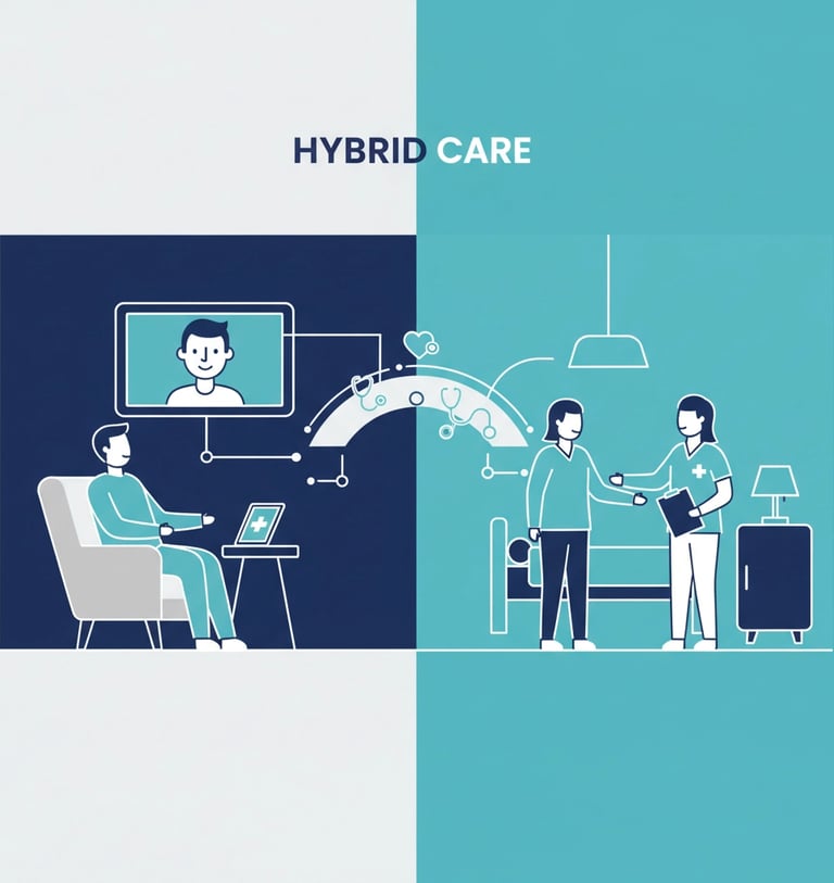 Healthcare technology dashboard displaying patient vital signs and remote monitoring data