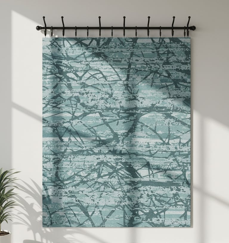 Custom bespoke handmade Modern wall-hanging rugs, hand-knotted with high-quality Tibetan wool