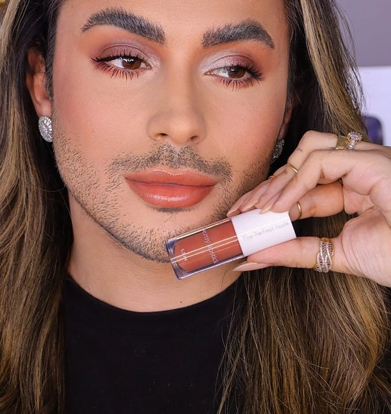 a man with a beard and a black shirt