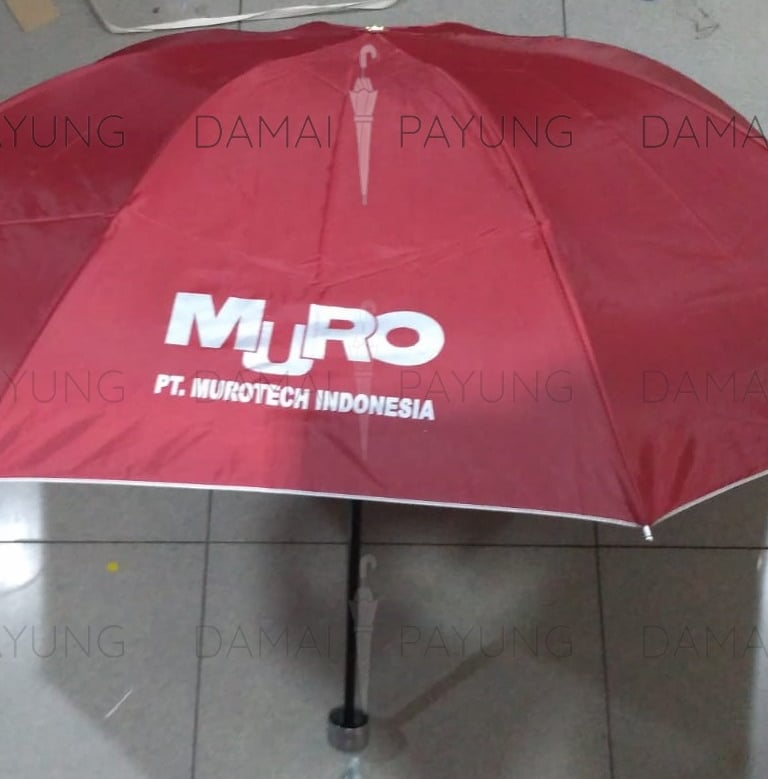Payung promosi polos lipat warna lapis silver MUROTECH