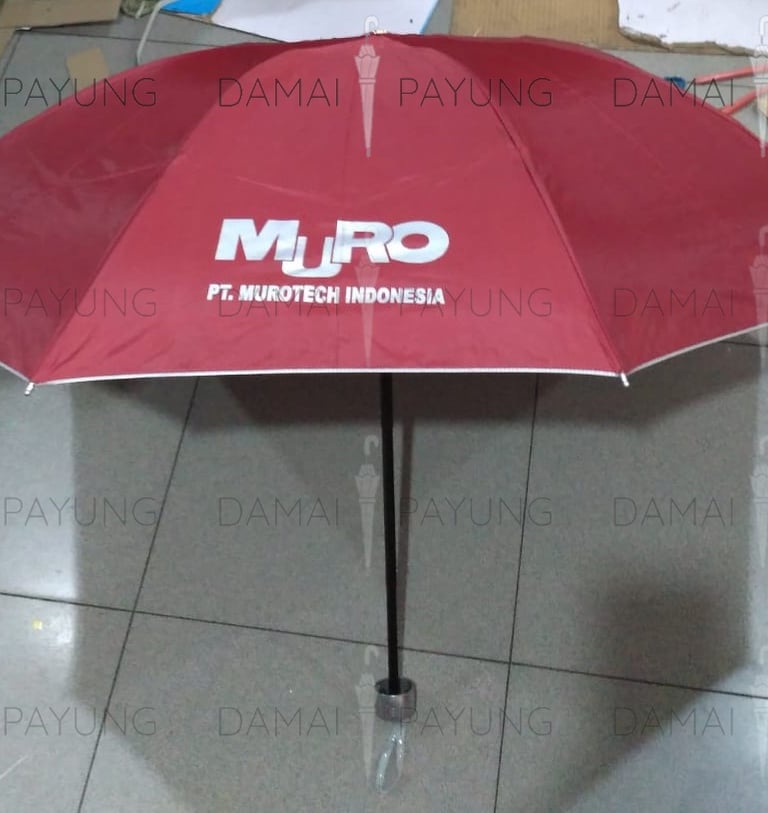 Payung promosi polos lipat warna lapis silver MUROTECH 2