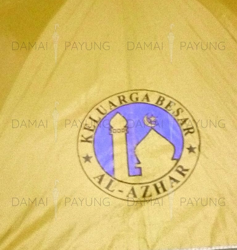 Payung promosi polos tongkat kuning silver al azhar