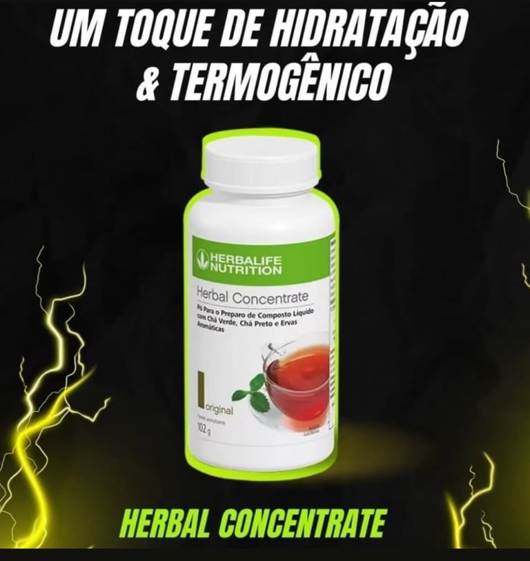  Herbal Concentrate Chá verde + chá preto + hibisco + malva + cardamomo. 