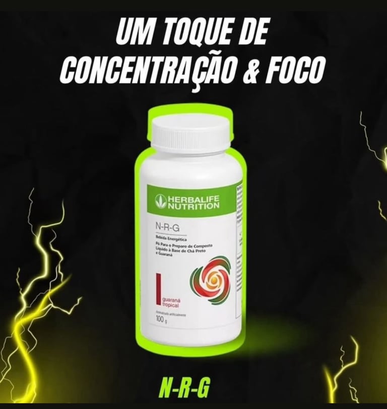  N.R.G. Chá preto com guaraná (guaranina). Energia progressiva, sem aquele pico artificial.