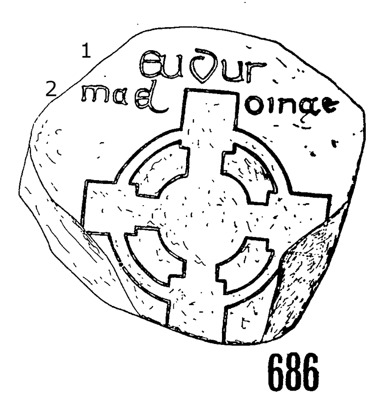 Clonmacnois Runestone 686 - Barony of Garrycastle, County of Offally, Ireland  