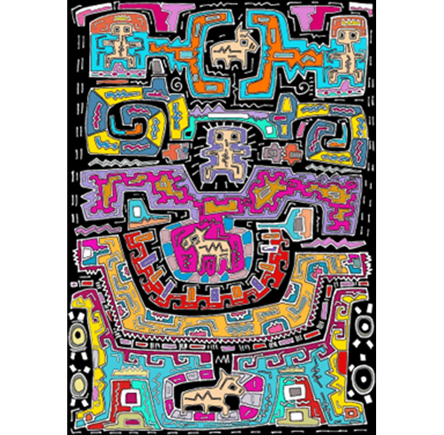 Photo: Cave painting similar to those of Xunantunich, in Belize, found in what is believed to have been the south of France i