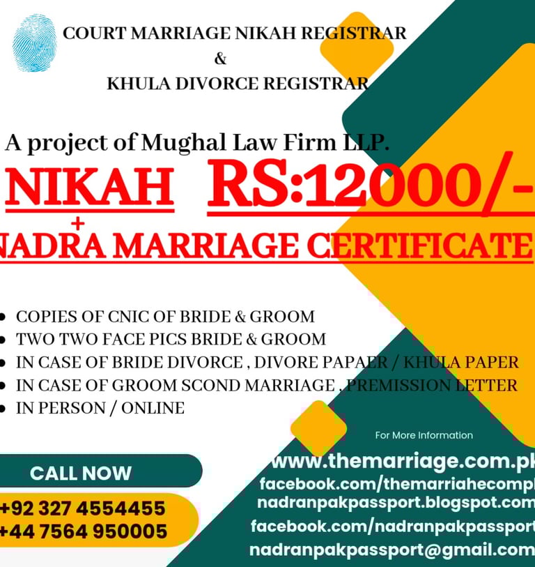 Nadra Marriage Registration